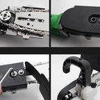 Arenzza angle grinder and electric chainsaw kit with tools and garden equipment, featuring a compact, versatile power tool set.