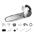Arenzza angle grinder and electric chainsaw kit with multiple attachments, showcasing versatile power tools for gardening and construction.