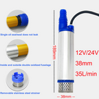 Arenzza portable submersible electric pump with alligator clips, compact tools for garden and water transfer applications.