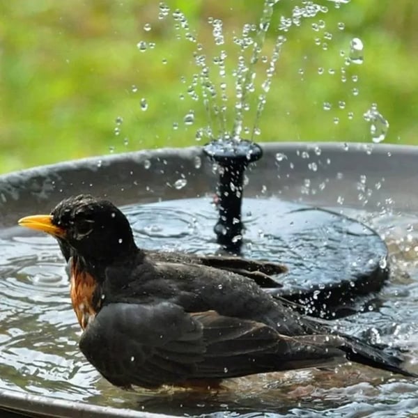 Arenzza solar powered fountain tool for garden with a compact design and water feature, ideal for outdoor decoration and irrigation.