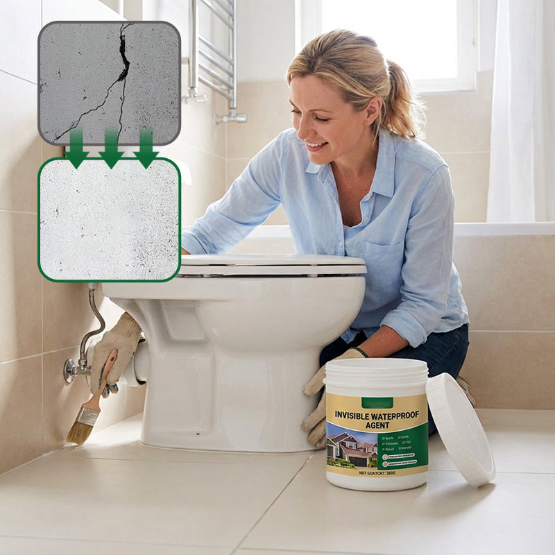 Arenzza transparent waterproof sealant tube for leak repair, suitable for tools and garden use, shown near repair tools.