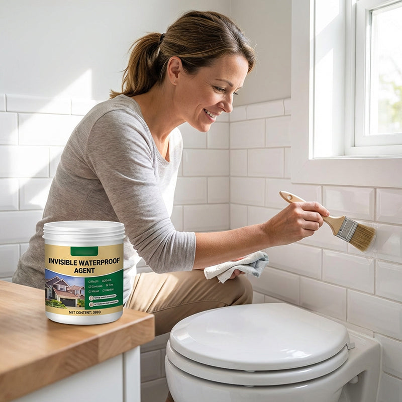 Arenzza transparent waterproof sealant in a tube, suitable for leak repair and preventing water damage in tools and garden applications.