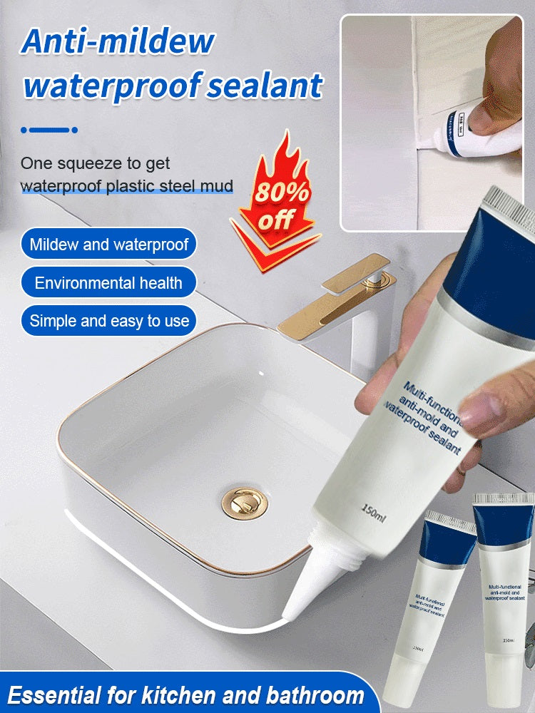 Arenzza multi-functional anti-mold waterproof sealant tube for tools and garden applications, showing the product packaging and applicator.
