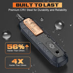 Arenzza 180-in-1 professional precision screwdriver kit with various screwdriver bits laid out on a tools and garden setting.