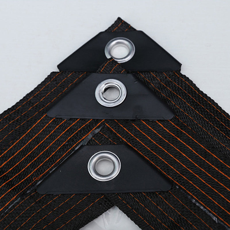 A transparent, heavy-duty waterproof insulated tarp from Arenzza, suitable for tools and garden protection, showing its durable material.