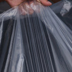 A transparent, heavy-duty waterproof insulated tarp by Arenzza, shown spread out with reinforced edges for outdoor tools and garden protection.