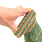 Arenzza rubber coated work gloves with knit wrist cuff, ideal for tools and garden work, showing durable protective coating and snug fit.