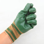 Arenzza rubber coated work gloves with knit wrist cuff, suitable for tools and gardening tasks, providing protection and grip.