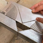 Arenzza stainless steel square angle marking ruler with 90° arc, ideal for precise measurements in tools and garden projects.