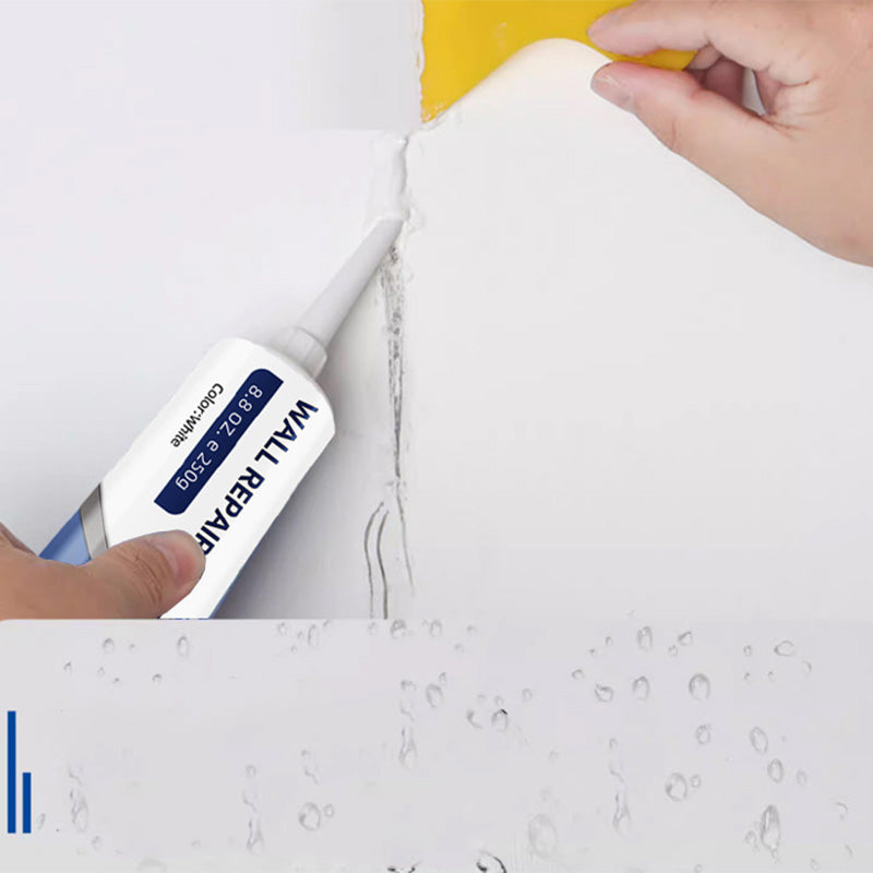 Arenzza wall repair paste for cracks and holes, ready to be applied to damaged wall surfaces in a tools and garden setting.