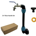 Arenzza IBC tank fitting set with zinc alloy tap, leak-proof design, tool-free installation, for tools and garden use.