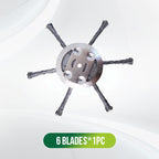 Arenzza steel wire thread trimmer replacement head with grass cutting wire for garden tools, shown in close-up view.