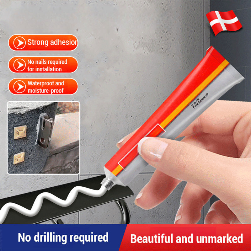 Arenzza multi-purpose high-adhesion no-nail adhesive glue tube for tools and garden repairs, shown in a close-up view.