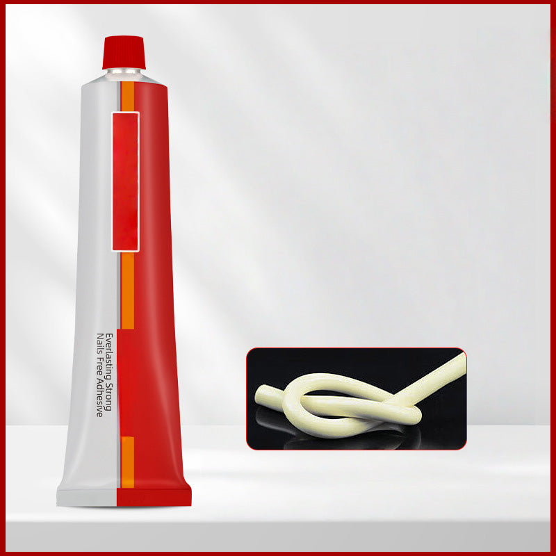 Arenzza multi-purpose strong high-adhesion no-nail adhesive glue for tools and garden projects, shown in a clear container.