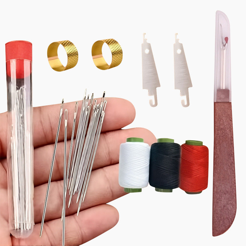 Arenzza 37PCS Sewing Tool Set with scissors, needles, threads, and accessories for sewing and craft projects.