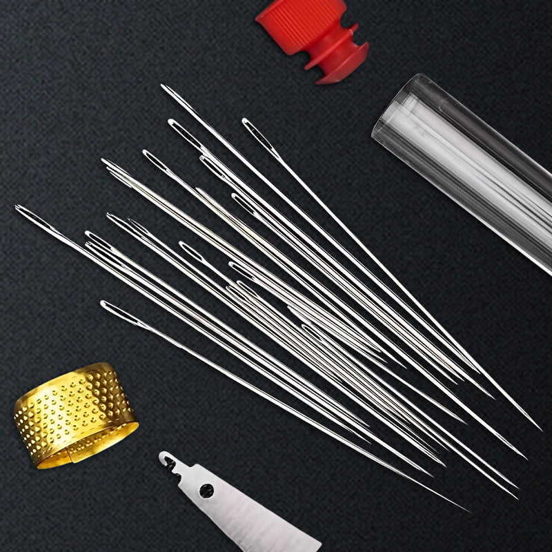 Arenzza 37-piece sewing tool set with scissors, needles, thimbles, and measuring tape for sewing and craft projects.