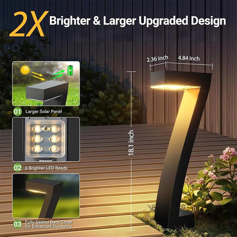 Aarenza waterproof solar pathway lights illuminating a garden pathway with durable, energy-efficient outdoor lighting.