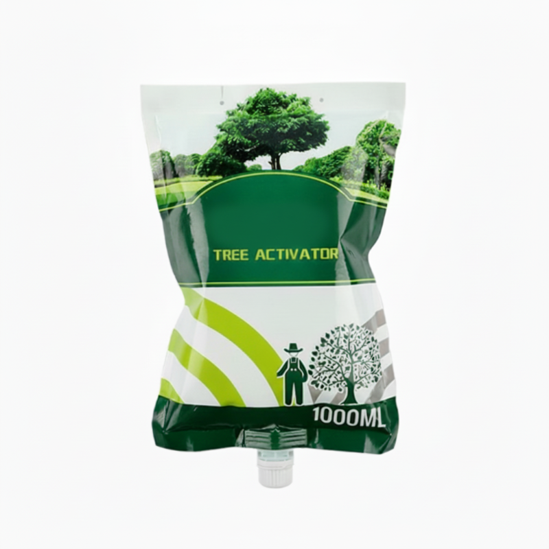 Arenzza Tree Drip Nutrient Solution for plant recovery, shown in a garden tool container, designed for efficient plant nourishment.