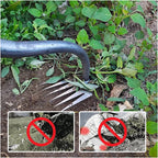 Arenzza manual weed remover tool for garden and lawn, with a sturdy handle and metal prongs for easy weed extraction.