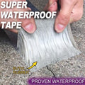 Arenzza waterproof leak repair tape applied to a pipe, showcasing its flexible, all-purpose repair capabilities for tools and garden use.