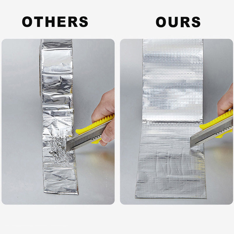 Arenzza waterproof leak repair tape applied to a pipe, showcasing its flexible, all-purpose repair capabilities for tools and garden use.