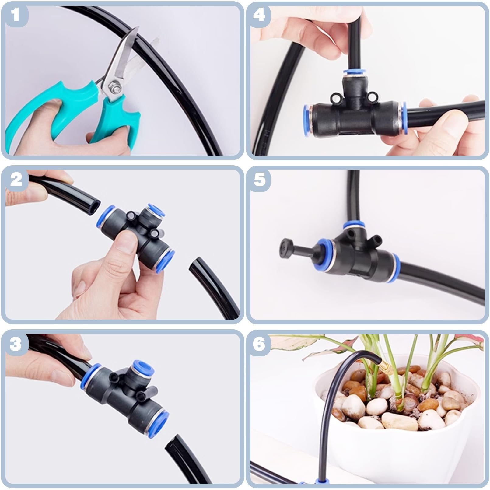Arenzza automatic 360° curved garden irrigation system tool for efficient watering of garden beds and lawns.