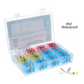 Arenzza waterproof solder wire connector kit with tools for electrical repairs, featuring various connectors and soldering supplies.