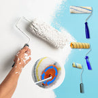 Arenzza waterproof and mildew-resistant wall repair paste in a container, suitable for tools and garden wall restoration.