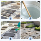 Arenzza long-lasting mulch glue for landscaping tools, showing the adhesive being applied to garden mulch in a natural outdoor setting.