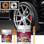Arenzza Rust Converter Metallic Paint can, showing the sleek metal finish and rust protection for garden tools and gates.