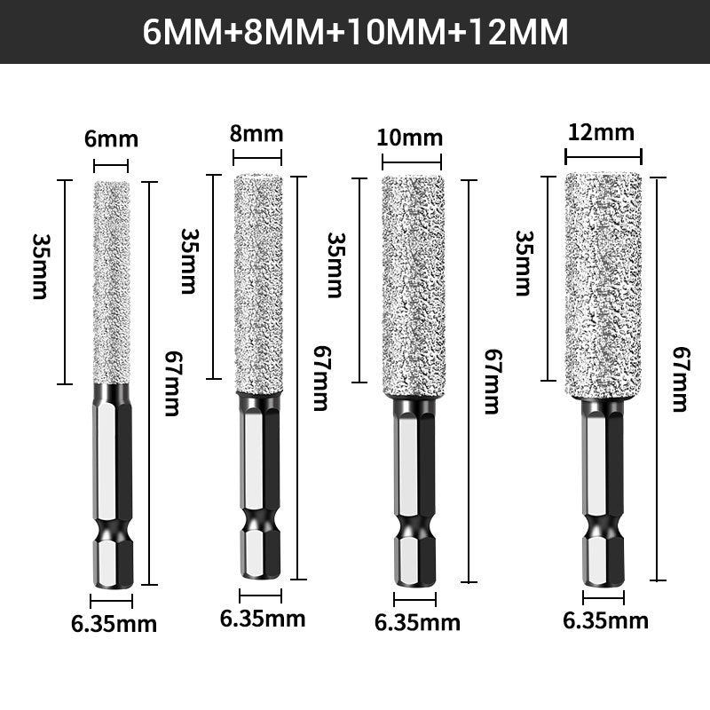 Arenzza hex shank brazed hole opener tool for drilling and grinding, with a sturdy metal construction and hexagonal shank for power tools.