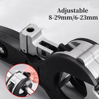 Arenzza ratchet pipe cutter, hand-held tool for cutting pipes, featuring a compact design and ergonomic handle for easy use.