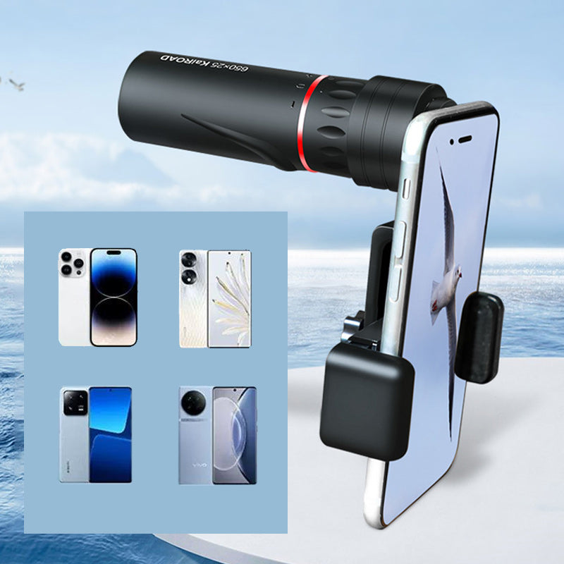 Arenzza outdoor portable monocular telescope with black body and rubber grip, suitable for gardening and outdoor observation.