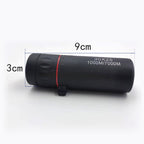 Arenzza outdoor portable monocular telescope with compact design, ideal for tools and garden use, shown with lens and focus adjustment.