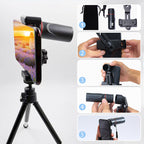 Arenzza outdoor portable monocular telescope with rubber grip, compact design, and adjustable eyepiece for outdoor viewing.