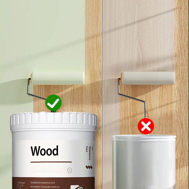 Arenzza water-based, odorless wood furniture repair and renovation paint container with brush for eco-friendly furniture restoration.