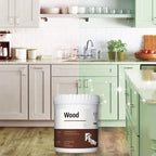 Arenzza water-based, odorless wood furniture repair and renovation paint in a container, suitable for eco-friendly furniture projects.