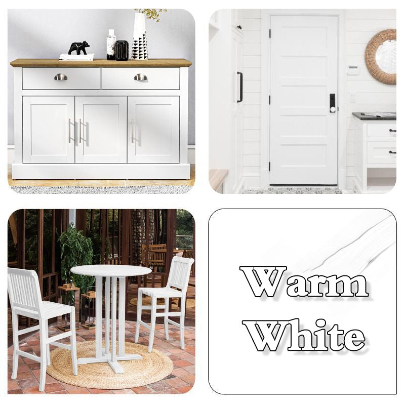 Arenzza water-based environmentally friendly odorless wood furniture repair and renovation paint tool in a garden setting.