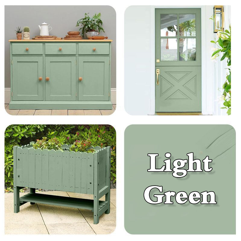 Arenzza water-based, odorless wood furniture repair and renovation paint in a container, suitable for eco-friendly furniture restoration.