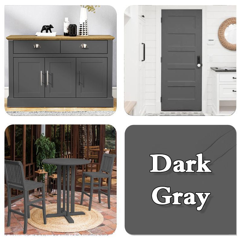 Arenzza water-based environmentally friendly odorless wood furniture repair and renovation paint in a container with a brush.