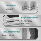 Arenzza angle grinder stand for tile 45° chamfer cutting, showing the tool mounted on the stand for precise tile edging.