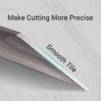 Arenzza angle grinder stand for tile with 45° chamfer cutting, showing adjustable support and mounting for precise tile edging.