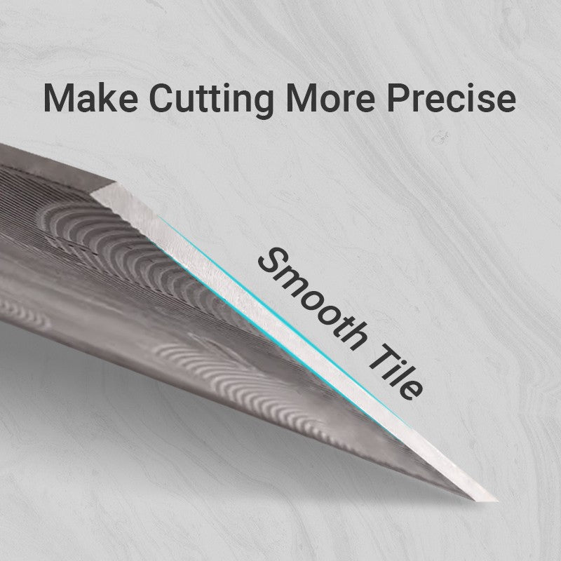 Arenzza angle grinder stand for tile with 45° chamfer cutting, showing adjustable support and mounting for precise tile edging.