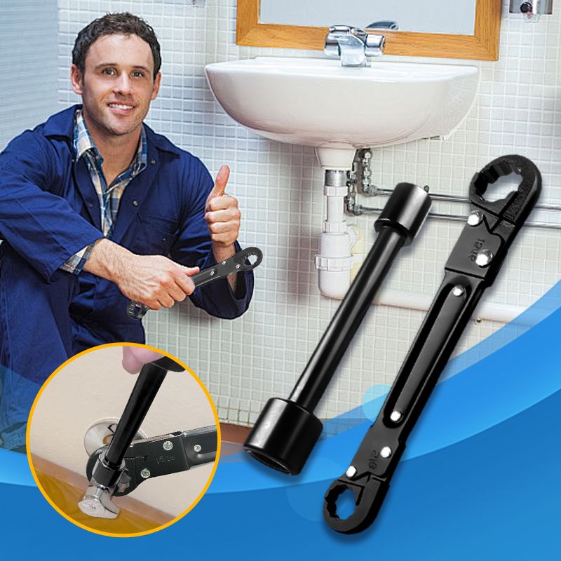 Arenzza professional plumbing wrench kit with adjustable wrenches, ideal for plumbing repairs and installations in tools and garden.