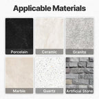 Arenzza M14 diamond blade for stone and tile, chip-free, hot-pressed, with M14 thread, shown in a tool display image.