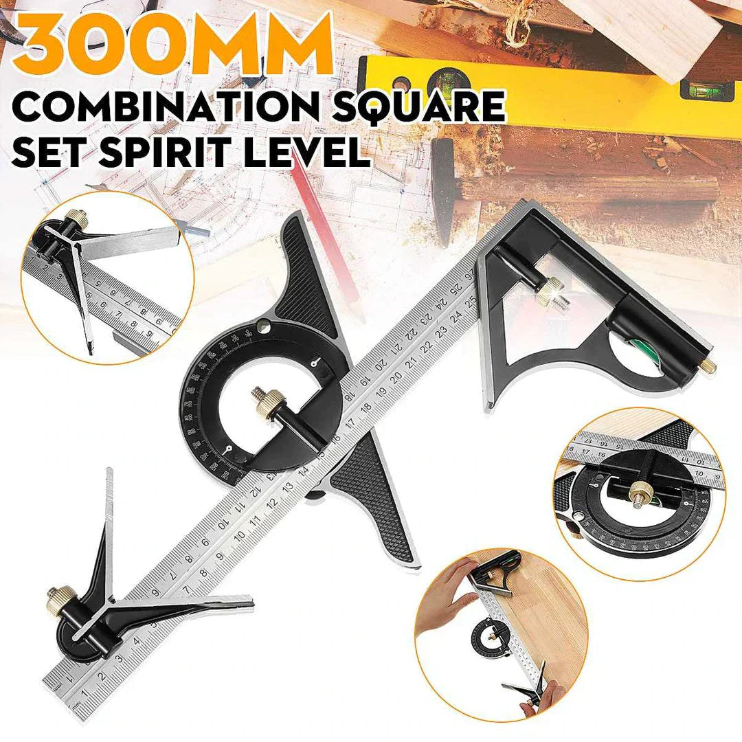 Arenzza multifunctional movable angle ruler set with adjustable tools, ideal for precise measurements in tools and garden projects.
