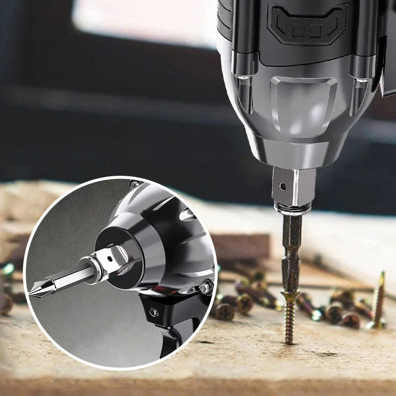 Arenzza brushless German motor electric wrench with 480Nm torque, 3-in-1 smart tool for home and auto repairs, shown in image.