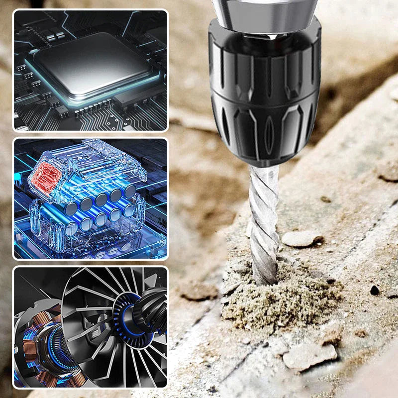 Arenzza brushless German motor electric wrench with 480Nm torque, 3-in-1 smart tool for home and auto repairs.