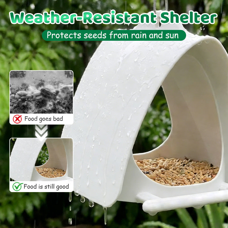 Modern Arenzza hanging bird feeder with elegant design, made of durable materials, perfect for outdoor garden birdwatching.