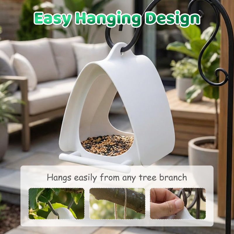 Arenzza modern hanging bird feeder with elegant design, outdoor garden tool, made of durable materials for attracting birds.